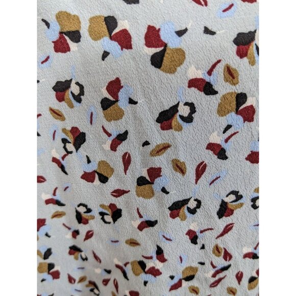 LTS Light Blue, floral V Neck Blouse - Picture 7 of 7